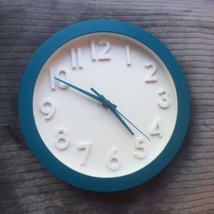 Modern Blue Hanging Clock